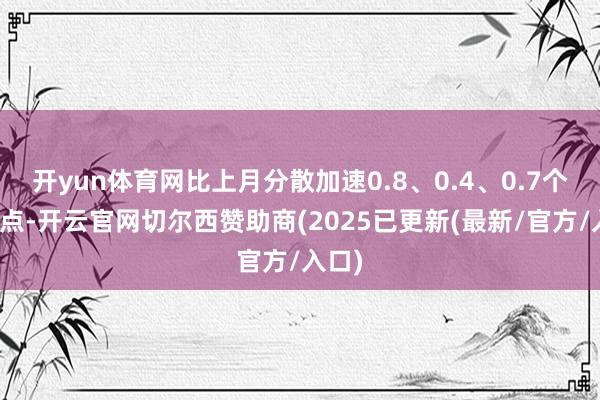 开yun体育网比上月分散加速0.8、0.4、0.7个百分点-开云官网切尔西赞助商(2025已更新(最新/官方/入口)