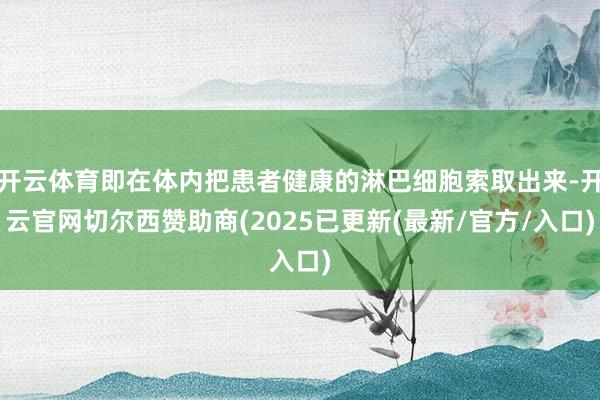 开云体育即在体内把患者健康的淋巴细胞索取出来-开云官网切尔西赞助商(2025已更新(最新/官方/入口)