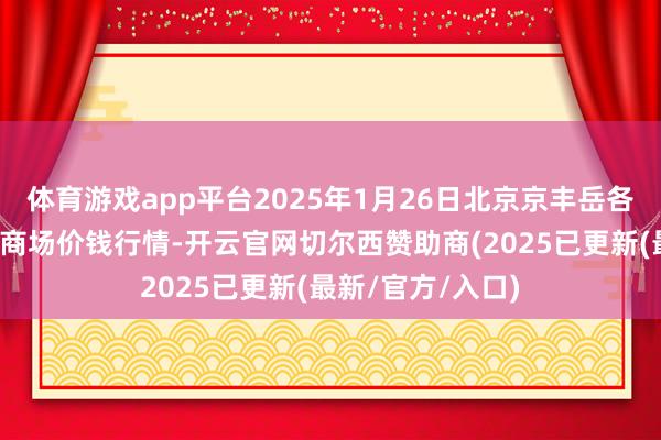 体育游戏app平台2025年1月26日北京京丰岳各庄农副产物批发商场价钱行情-开云官网切尔西赞助商(2025已更新(最新/官方/入口)
